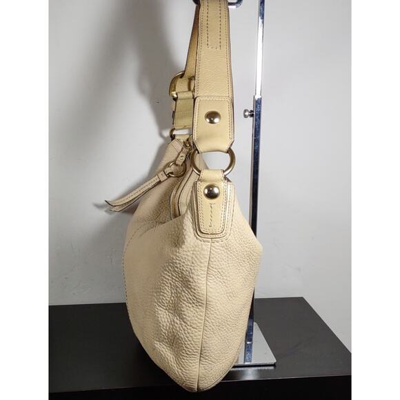 Coach Soho Cream Oversized Hobo Bag Pebbled Leather Shoulderbag  #11839 Y2K - Picture 3 of 7
